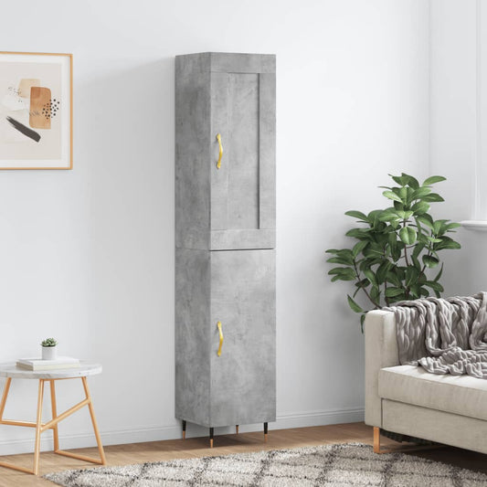 Skap Betonggrå 34,5x34x180 cm