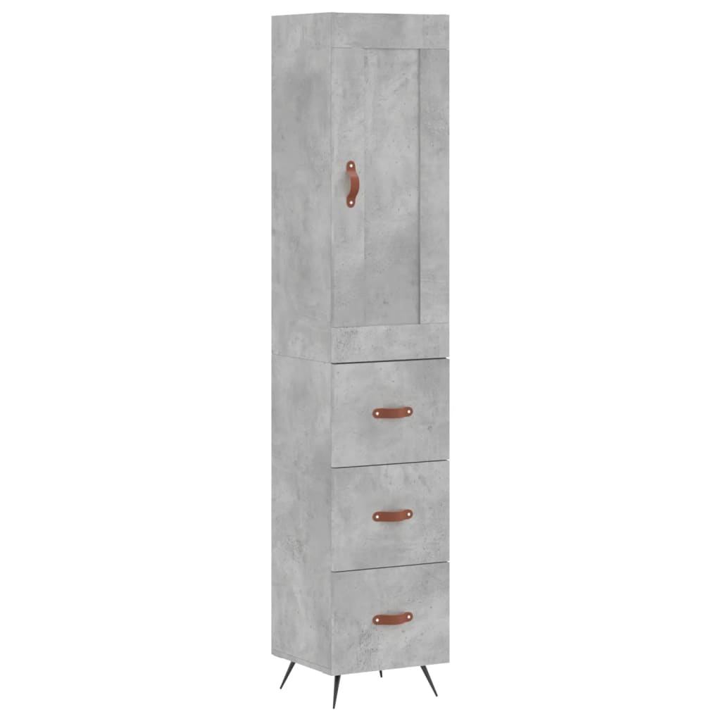 Skap Betonggrå 34,5x34x180 cm