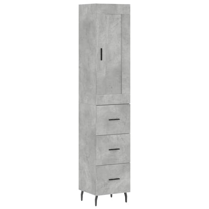 Skap Betonggrå 34,5x34x180 cm