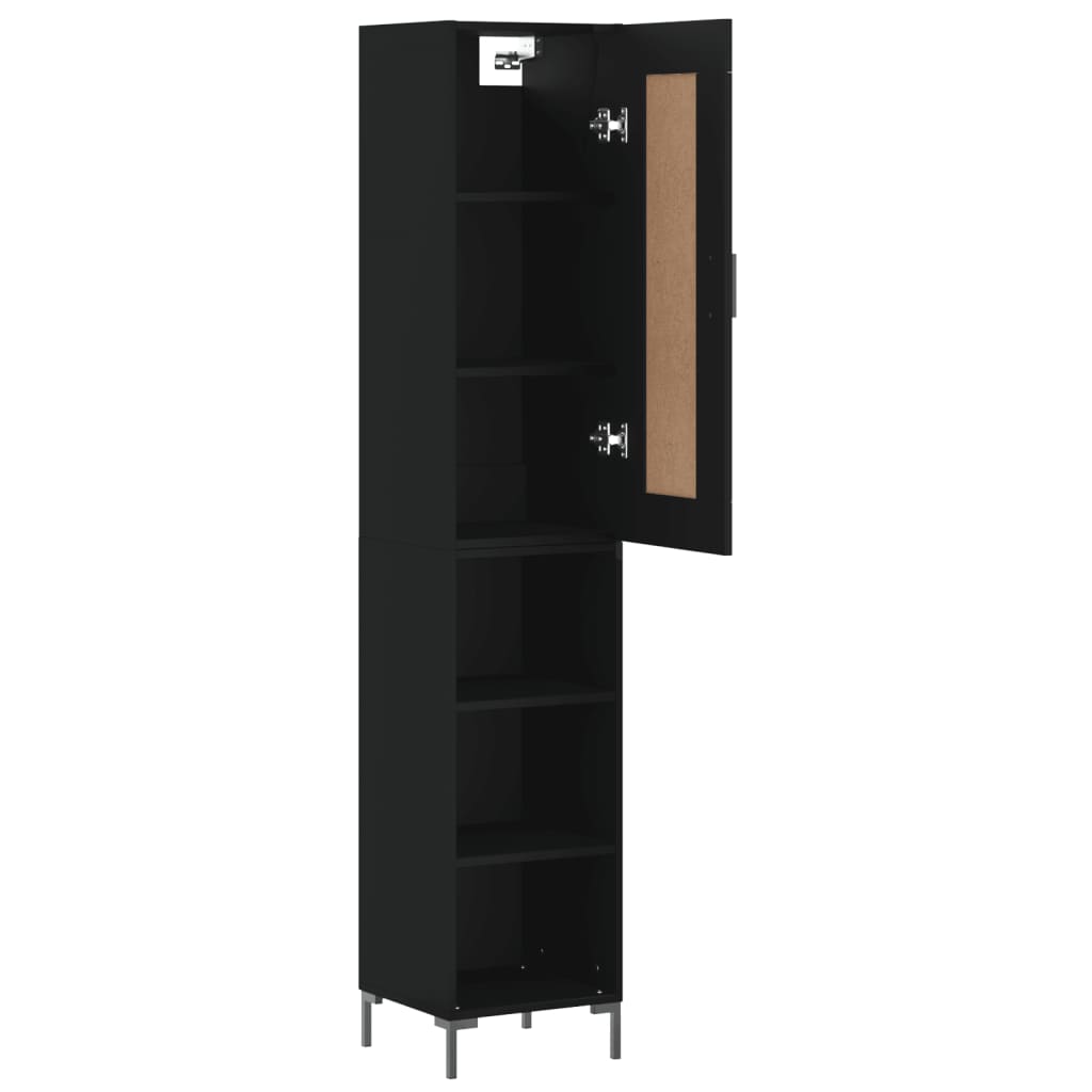 Skap Svart 34,5x34x180 cm
