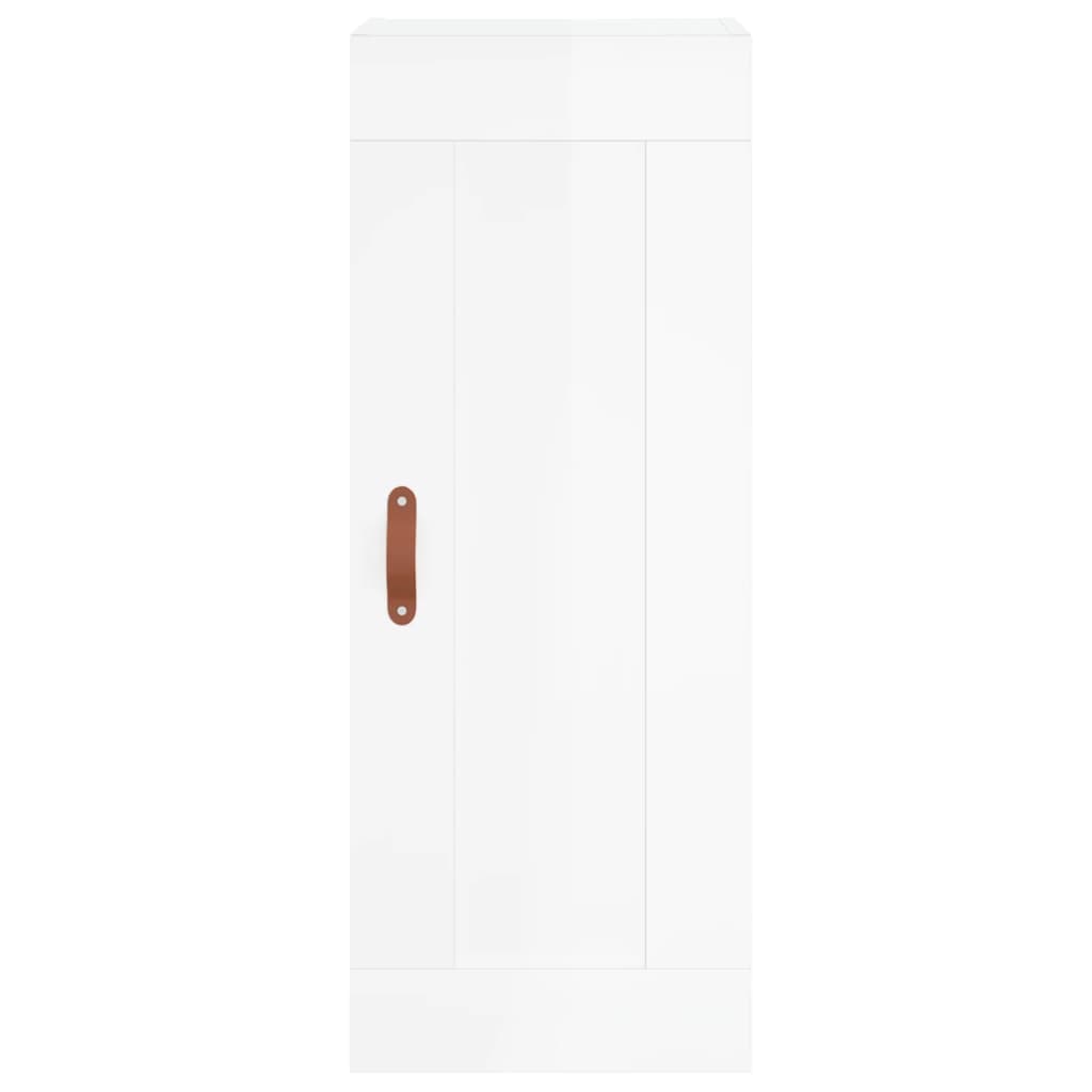 Skap Høyglans Hvit 34,5x34x180 cm