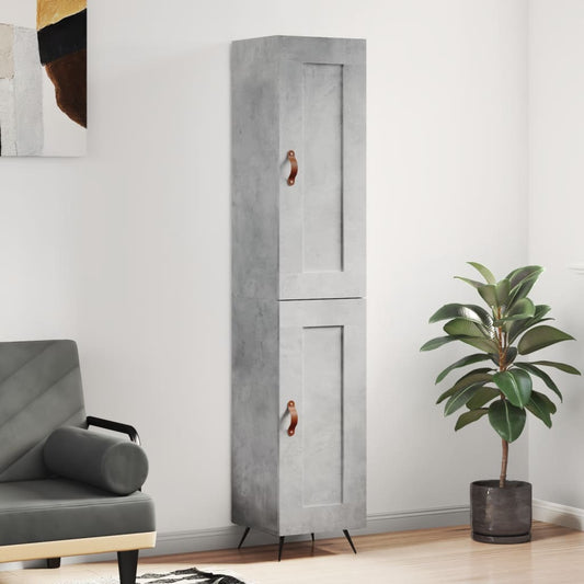 Skap Betonggrå 34,5x34x180 cm