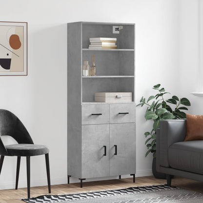 Skap Betonggrå 69,5x34x180 cm
