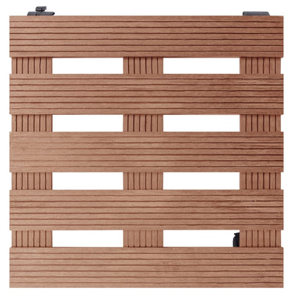 Blomsterpotte Blomsterkrukke Pottetraller 4 stk Brun 30x30x7,5 cm WPC