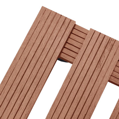 Blomsterpotte Blomsterkrukke Pottetraller 4 stk Brun 30x30x7,5 cm WPC