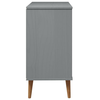 Kommode Grå MOLDE 80x40x80 cm heltre furu