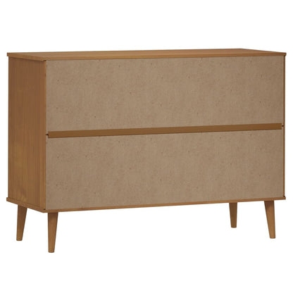 Kommode Brun MOLDE 113x40x80 cm heltre furu