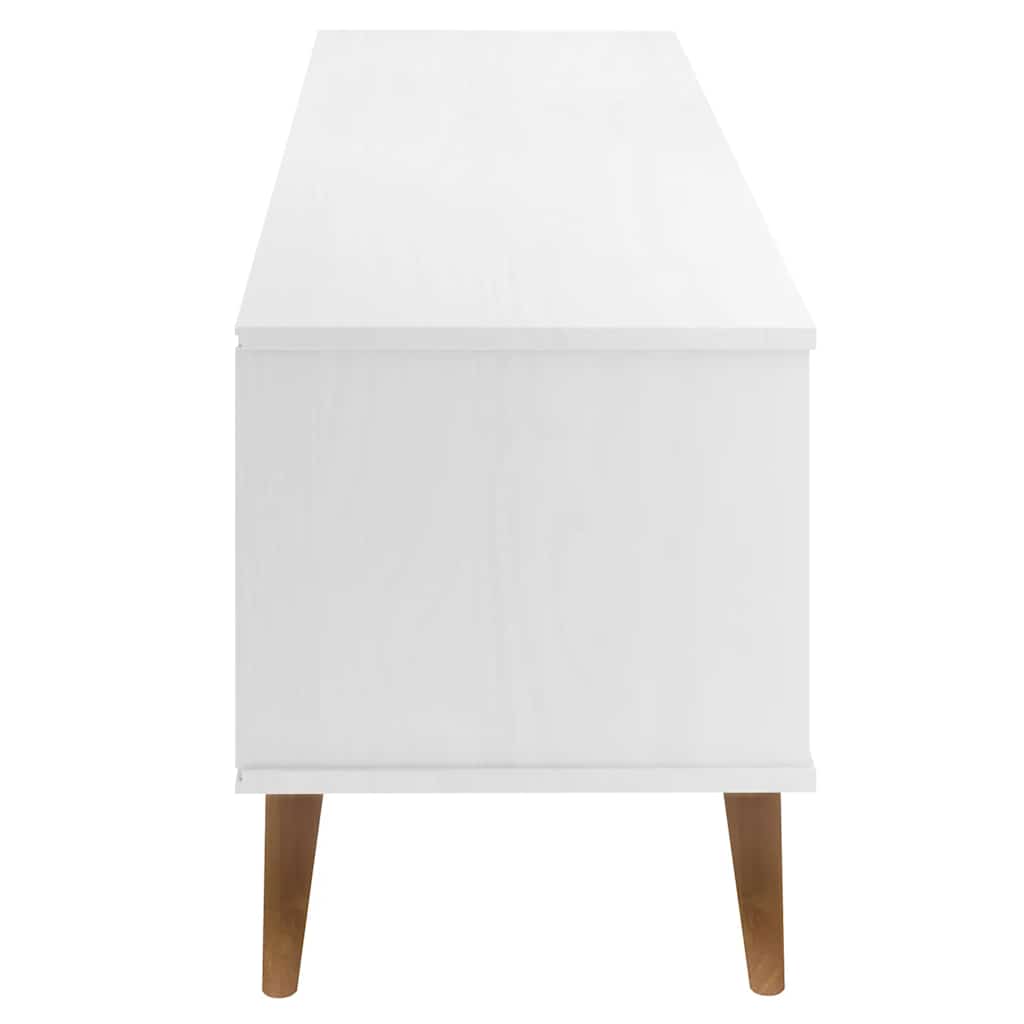TV-Møbel Hvit TV-benk MOLDE 158x40x49 cm heltre furu