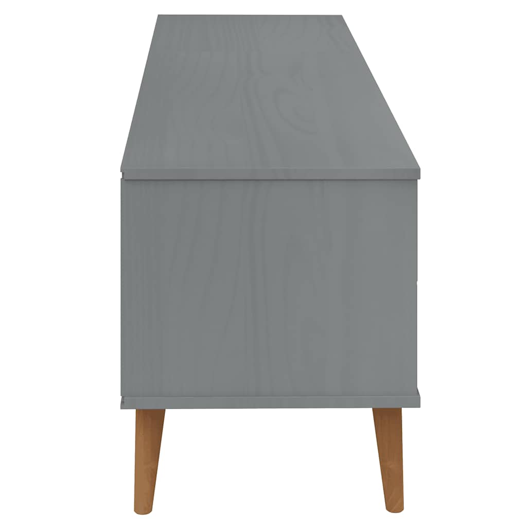 TV-Møbel Grå TV-benk MOLDE 158x40x49 cm heltre furu