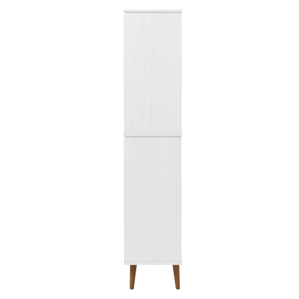 Bokhylle Hvit MOLDE 85x35x170,5 cm heltre furu