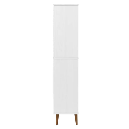 Bokhylle Hvit MOLDE 85x35x170,5 cm heltre furu