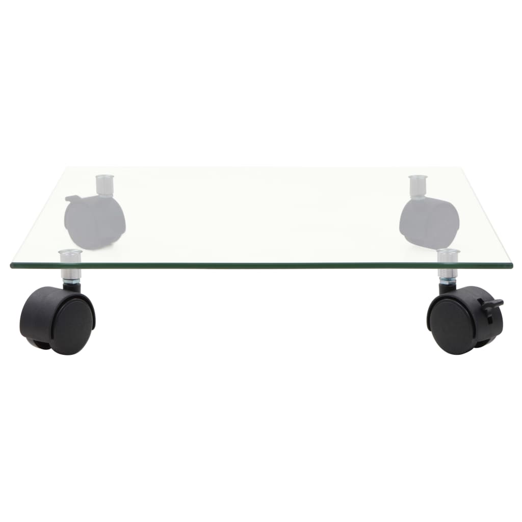 Blomsterpotte Blomsterkrukke Pottetraller 4 stk 35x35 cm herdet glass kvadratisk