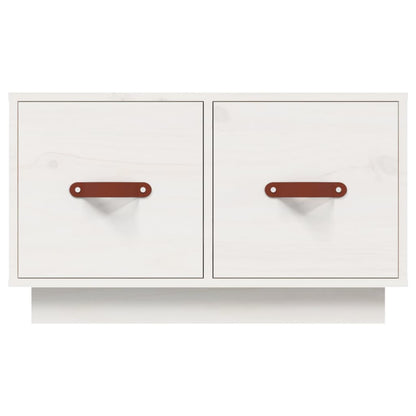 Salongbord Sofabord Hvit 60x53x35 cm heltre furu