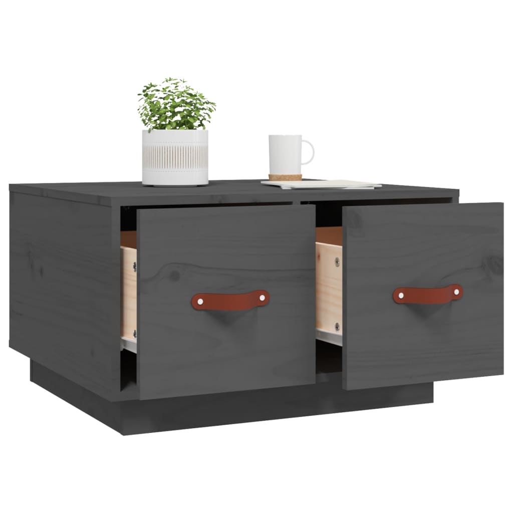 Salongbord Sofabord Grå 60x53x35 cm heltre furu