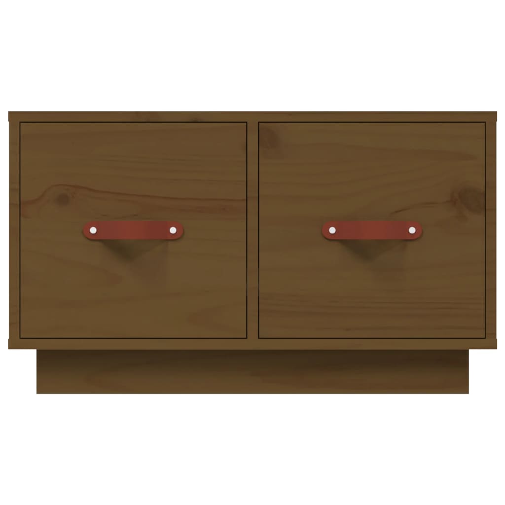 Salongbord Sofabord Tre heltre furu Honningbrun 60x53x35 cm
