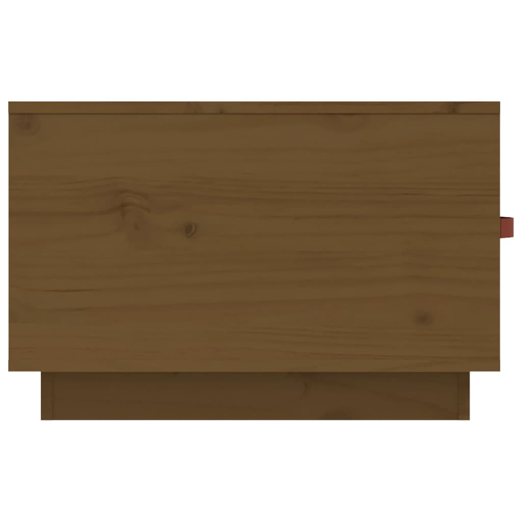 Salongbord Sofabord Tre heltre furu Honningbrun 60x53x35 cm