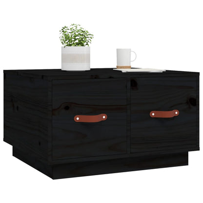 Salongbord Sofabord Svart 60x53x35 cm heltre furu