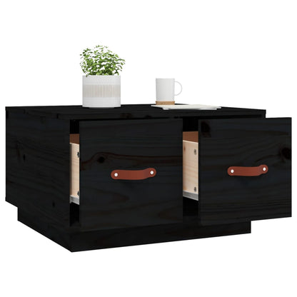 Salongbord Sofabord Svart 60x53x35 cm heltre furu