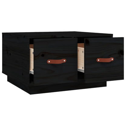 Salongbord Sofabord Svart 60x53x35 cm heltre furu