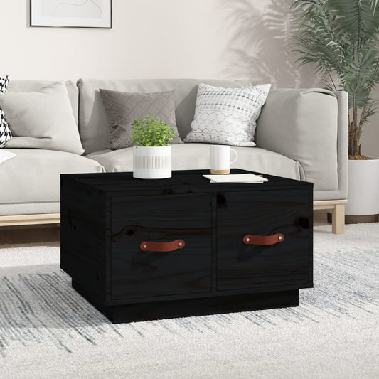Salongbord Sofabord Svart 60x53x35 cm heltre furu