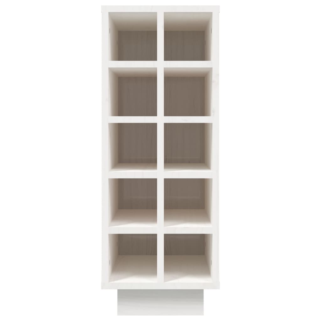Vinstativ Vinhylle Hvit 23x34x61 cm heltre furu