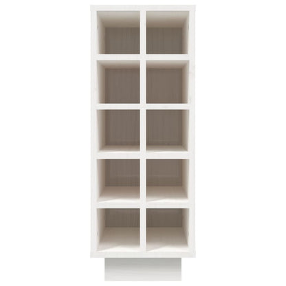 Vinstativ Vinhylle Hvit 23x34x61 cm heltre furu