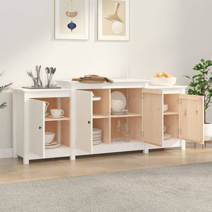 Skjenk Hvit 164x37x68 cm heltre furu