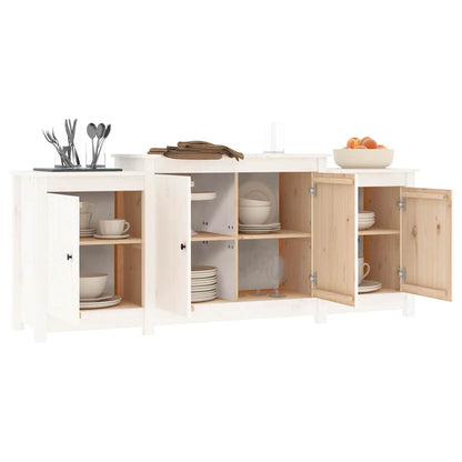 Skjenk Hvit 164x37x68 cm heltre furu