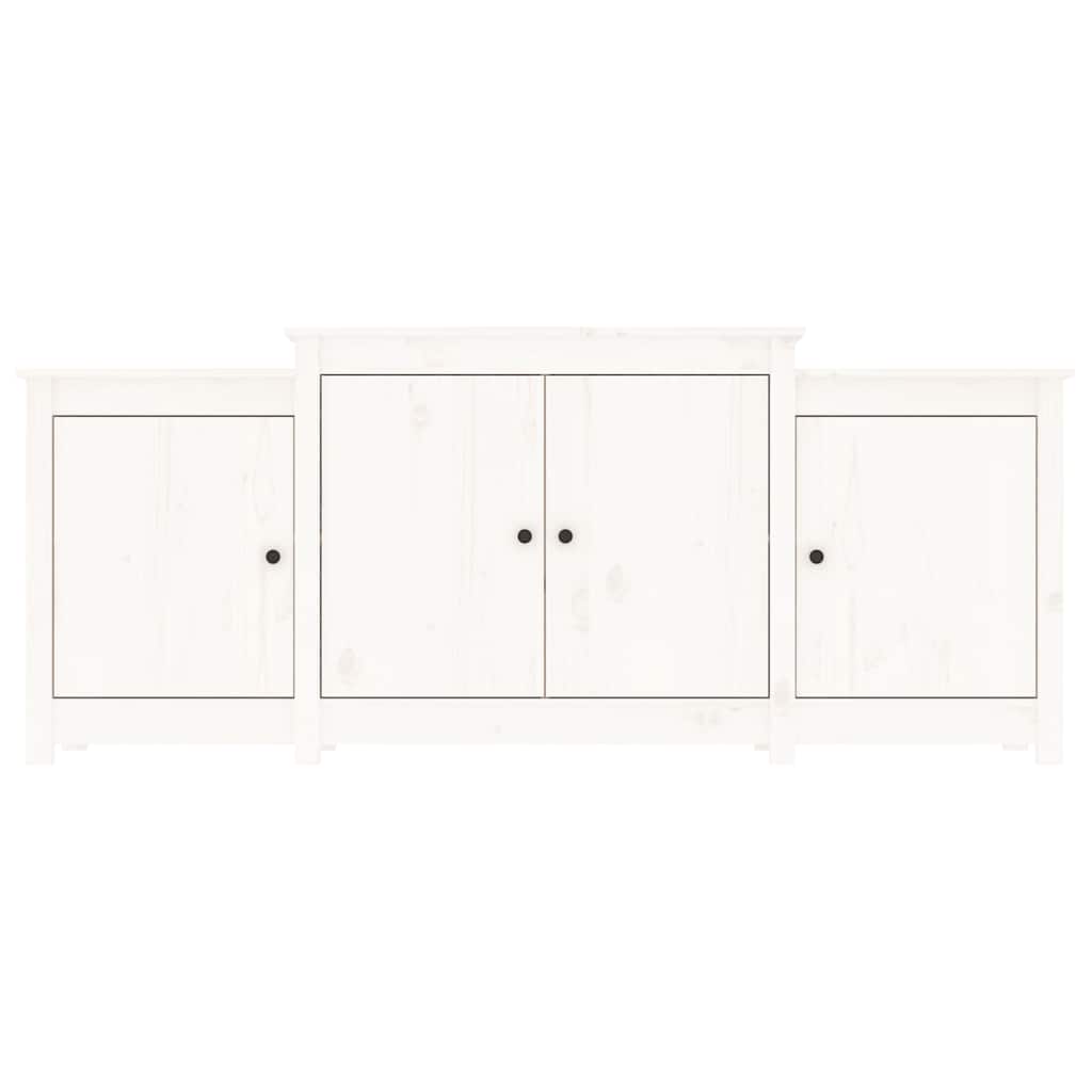 Skjenk Hvit 164x37x68 cm heltre furu