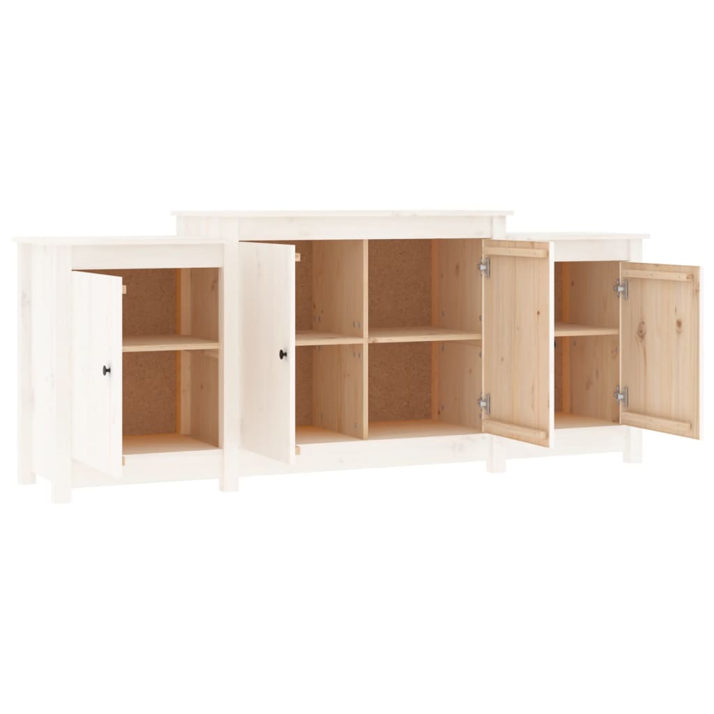 Skjenk Hvit 164x37x68 cm heltre furu
