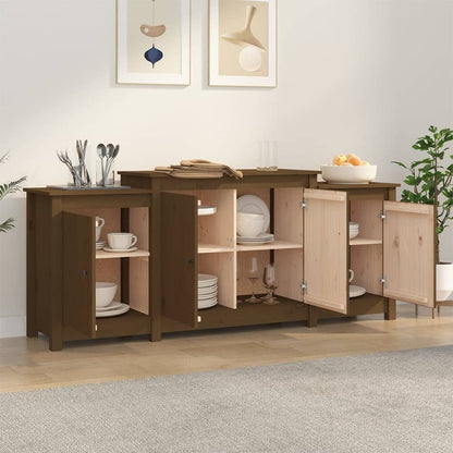Skjenk Honningbrun 164x37x68 cm heltre furu
