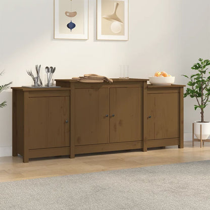 Skjenk Honningbrun 164x37x68 cm heltre furu