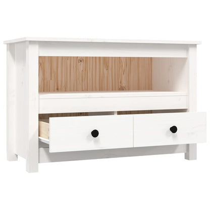 TV-Møbel Hvit TV-benk 79x35x52 cm heltre furu