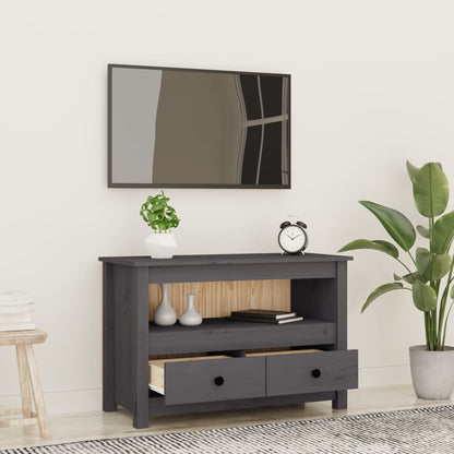 TV-Møbel Grå TV-benk 79x35x52 cm heltre furu