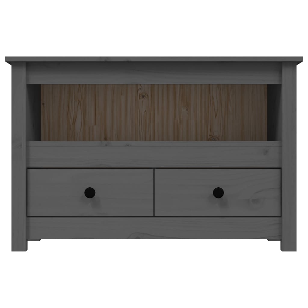 TV-Møbel Grå TV-benk 79x35x52 cm heltre furu