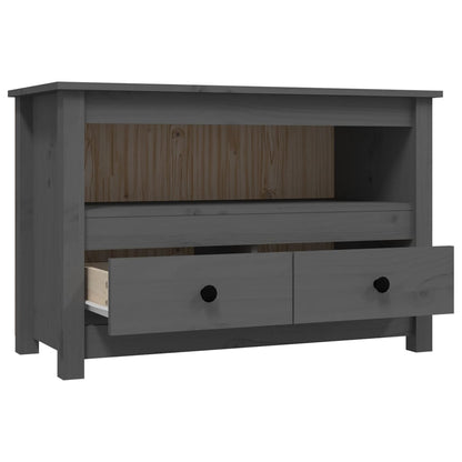 TV-Møbel Grå TV-benk 79x35x52 cm heltre furu