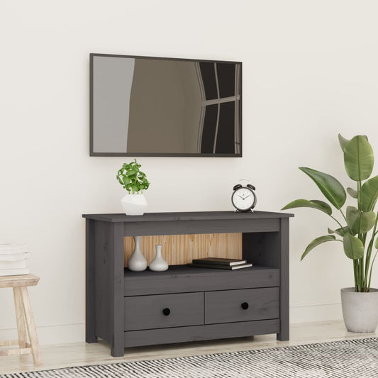 TV-Møbel Grå TV-benk 79x35x52 cm heltre furu