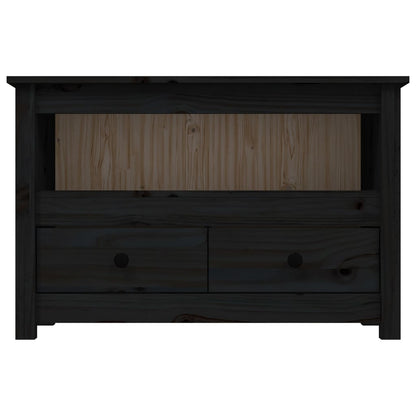 TV-Møbel Svart TV-benk 79x35x52 cm heltre furu