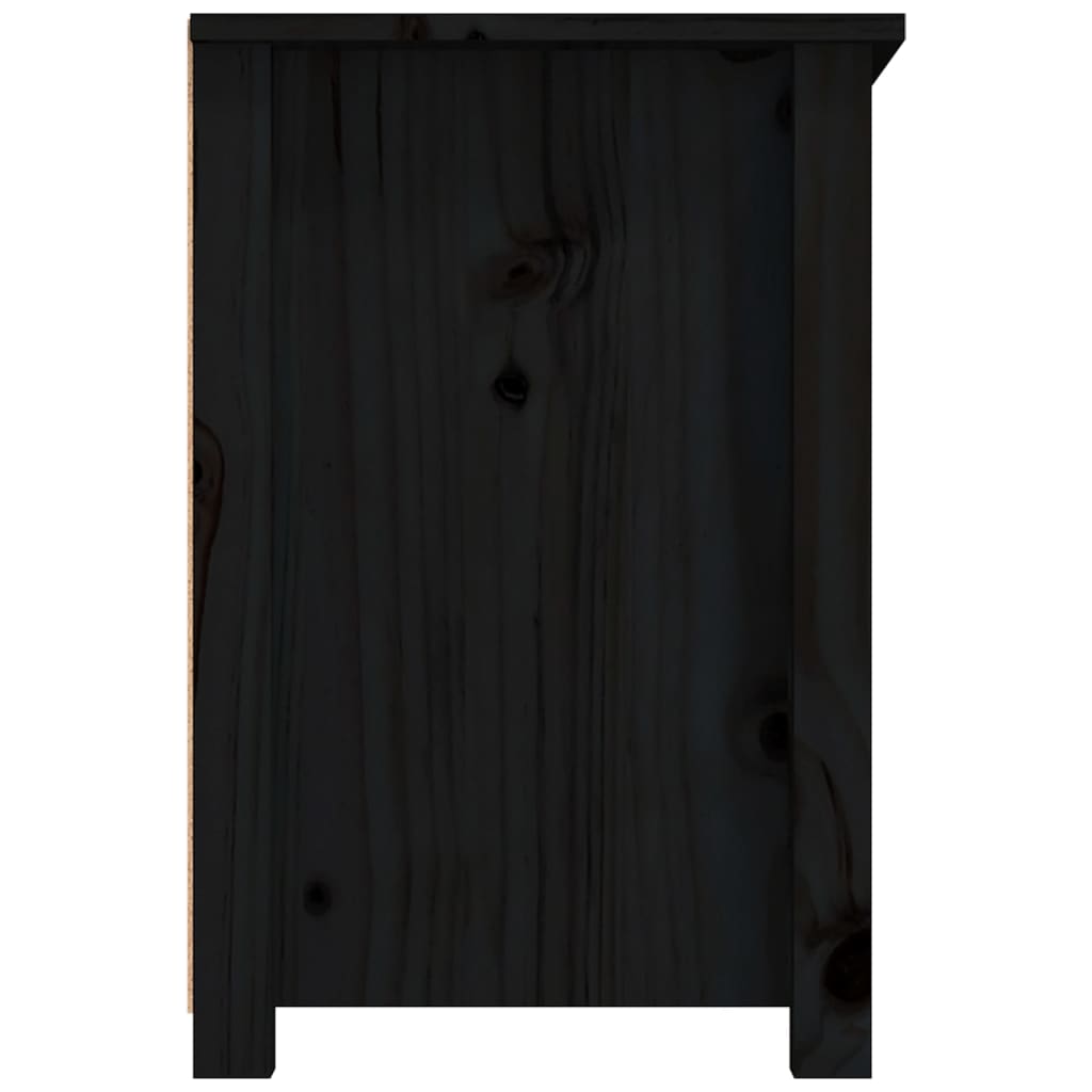 TV-Møbel Svart TV-benk 79x35x52 cm heltre furu