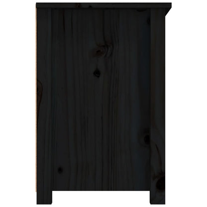 TV-Møbel Svart TV-benk 79x35x52 cm heltre furu