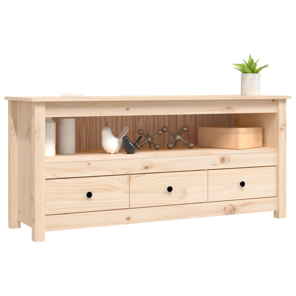 TV-Møbel Tre TV-benk heltre furu 114x35x52 cm