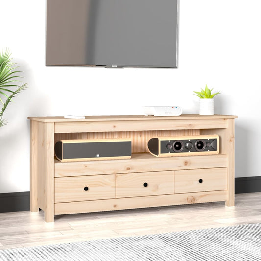 TV-Møbel Tre TV-benk heltre furu 114x35x52 cm