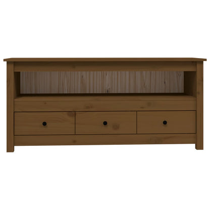 TV-Møbel Honningbrun TV-benk 114x35x52 cm heltre furu
