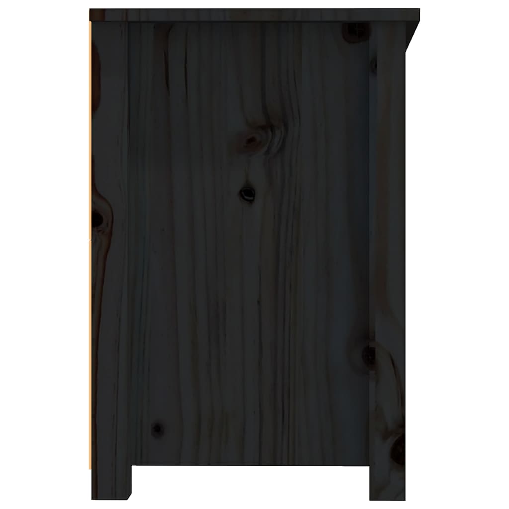 TV-Møbel Svart TV-benk 114x35x52 cm heltre furu