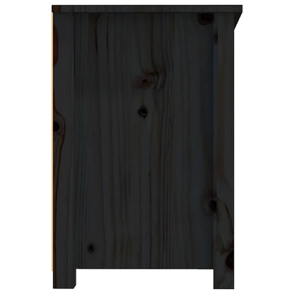 TV-Møbel Svart TV-benk 114x35x52 cm heltre furu