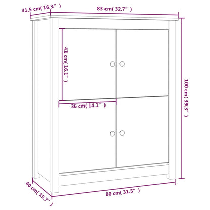 Skjenk Honningbrun 83x41,5x100 cm heltre furu