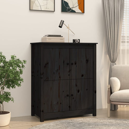 Skjenk Svart 83x41,5x100 cm heltre furu