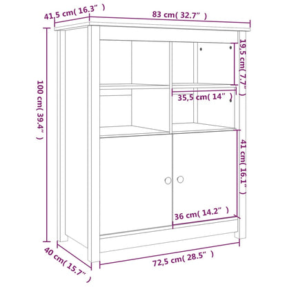 Skjenk Honningbrun 83x41,5x100 cm heltre furu