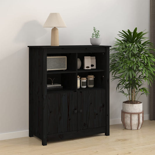 Skjenk Svart 83x41,5x100 cm heltre furu