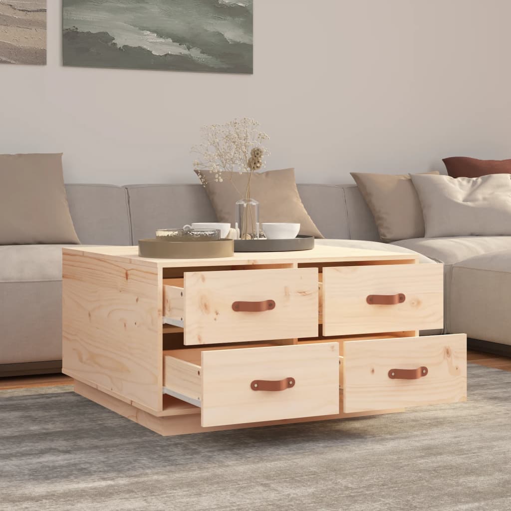 Salongbord Sofabord Tre heltre furu 80x80x45 cm